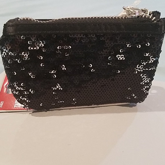 VS Black Sequin Coin Purse w/ Keychain - Picture 2 of 4